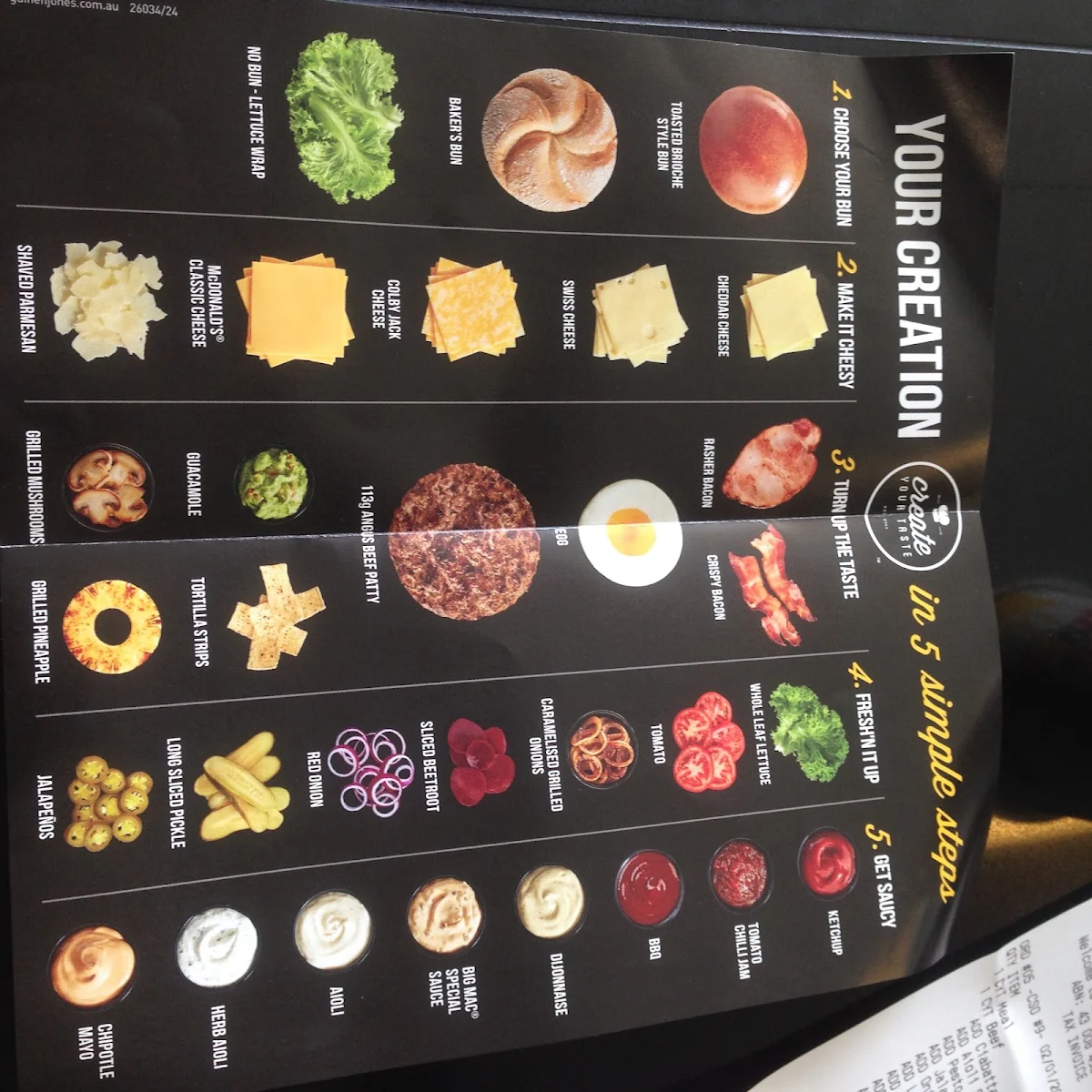 Menu, McDonald's Cessnock