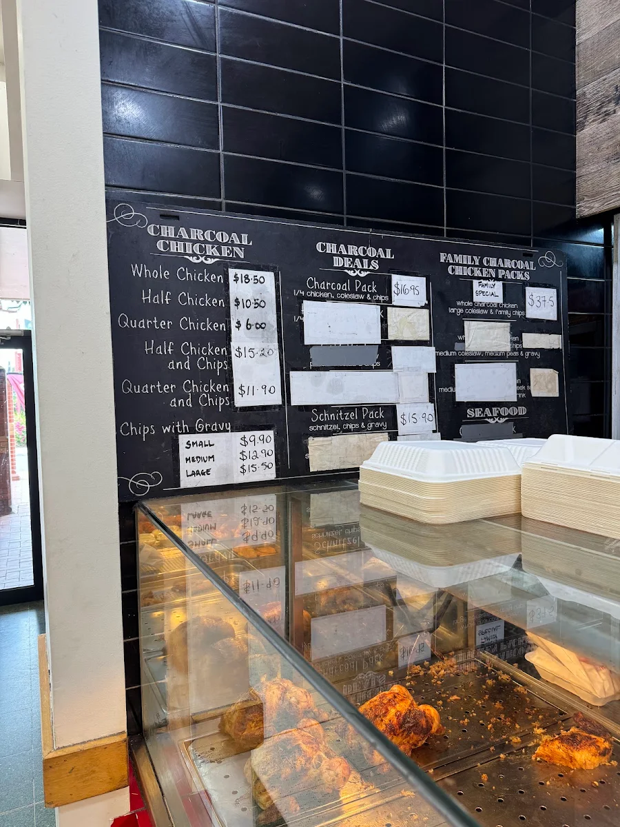 Menu, Goody's Charcoal Chicken