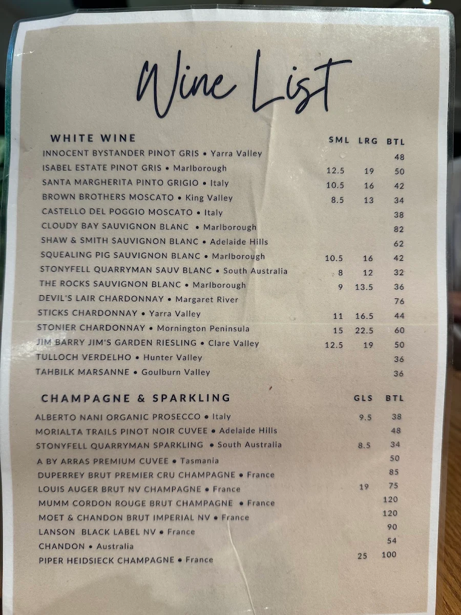 Menu, The HAMILTON HOTEL