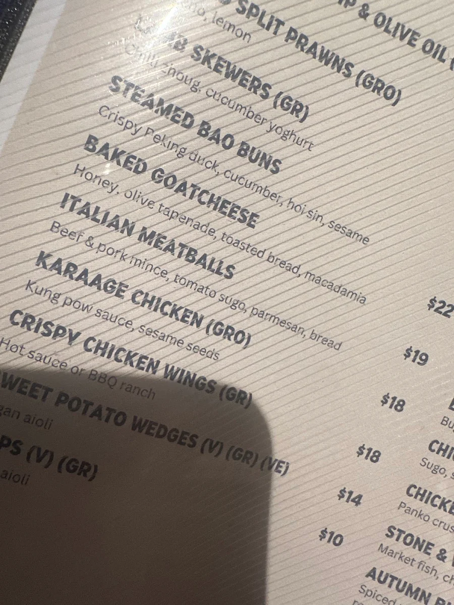 Menu, The HAMILTON HOTEL