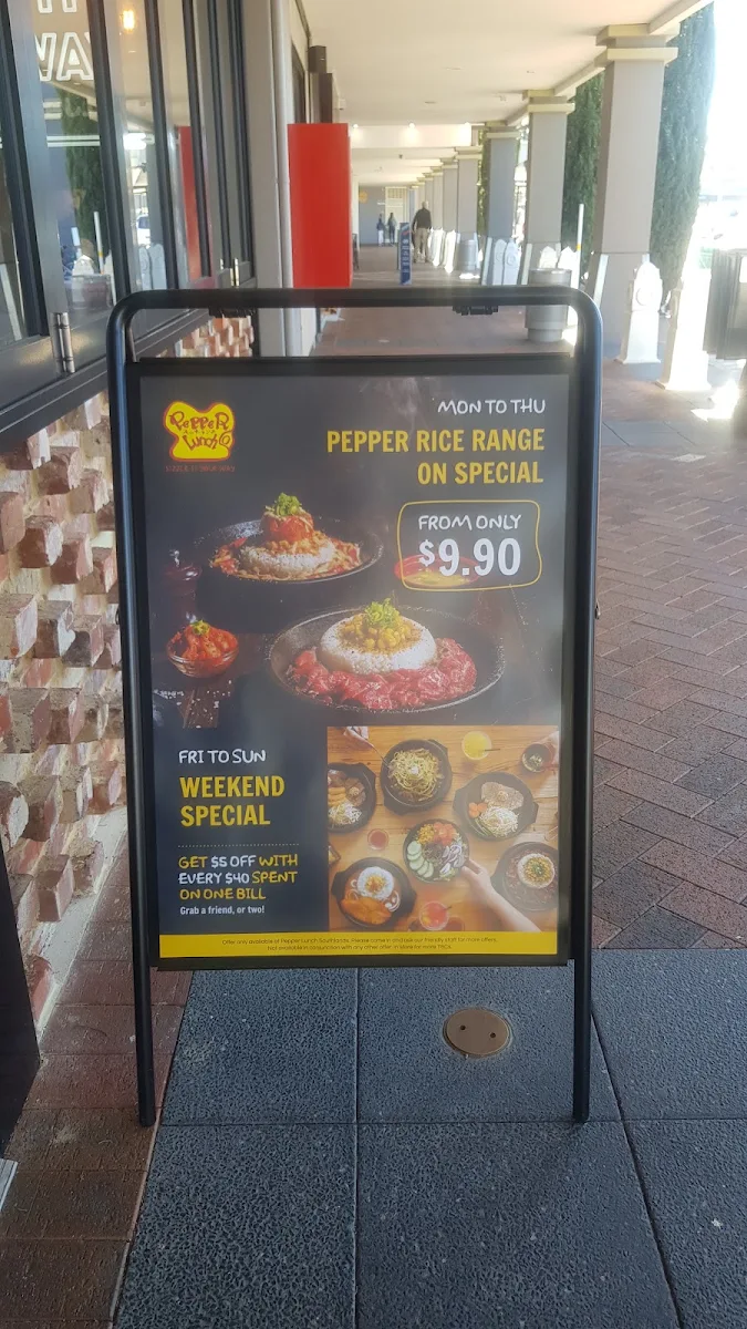 Menu, Pepper Lunch