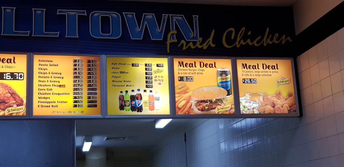 Menu, Campbelltown Fried Chicken