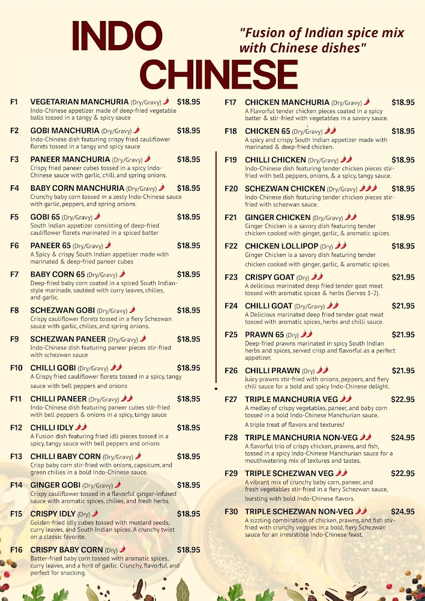 Menu, Dosa Hut Indian Multi Cuisine Restaurant Aspley