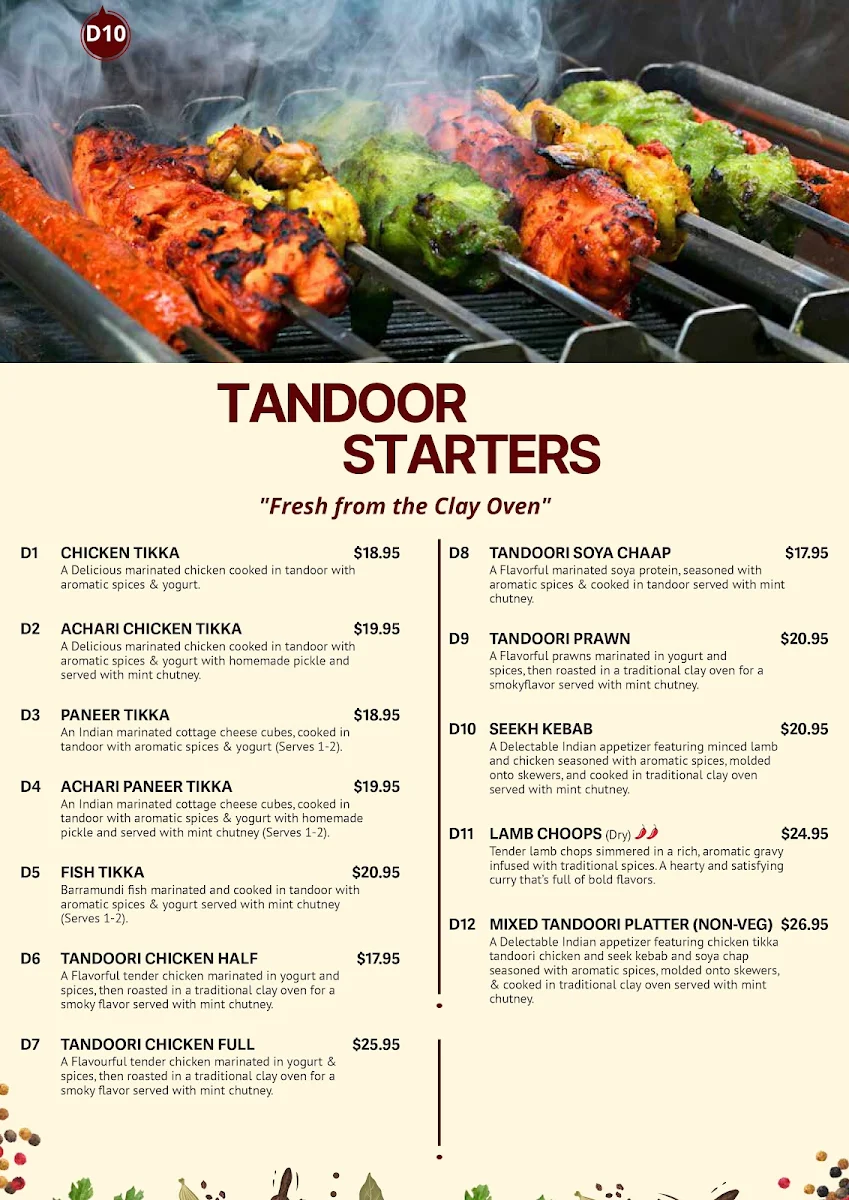 Menu, Dosa Hut Indian Multi Cuisine Restaurant Aspley