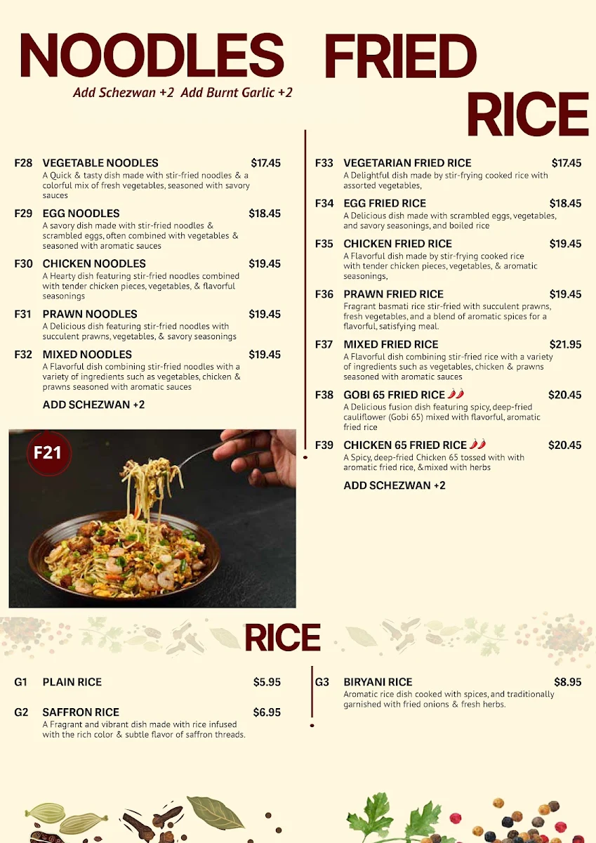 Menu, Dosa Hut Indian Multi Cuisine Restaurant Aspley