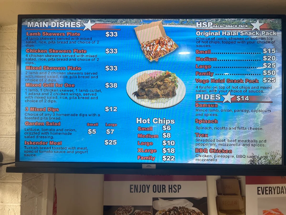 Menu, Mordy Star Kebabs