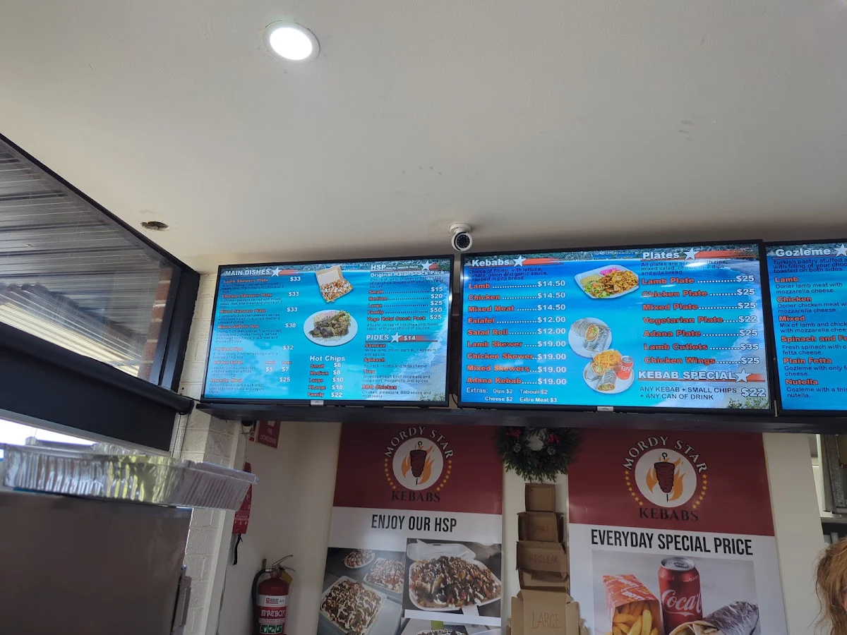 Menu, Mordy Star Kebabs