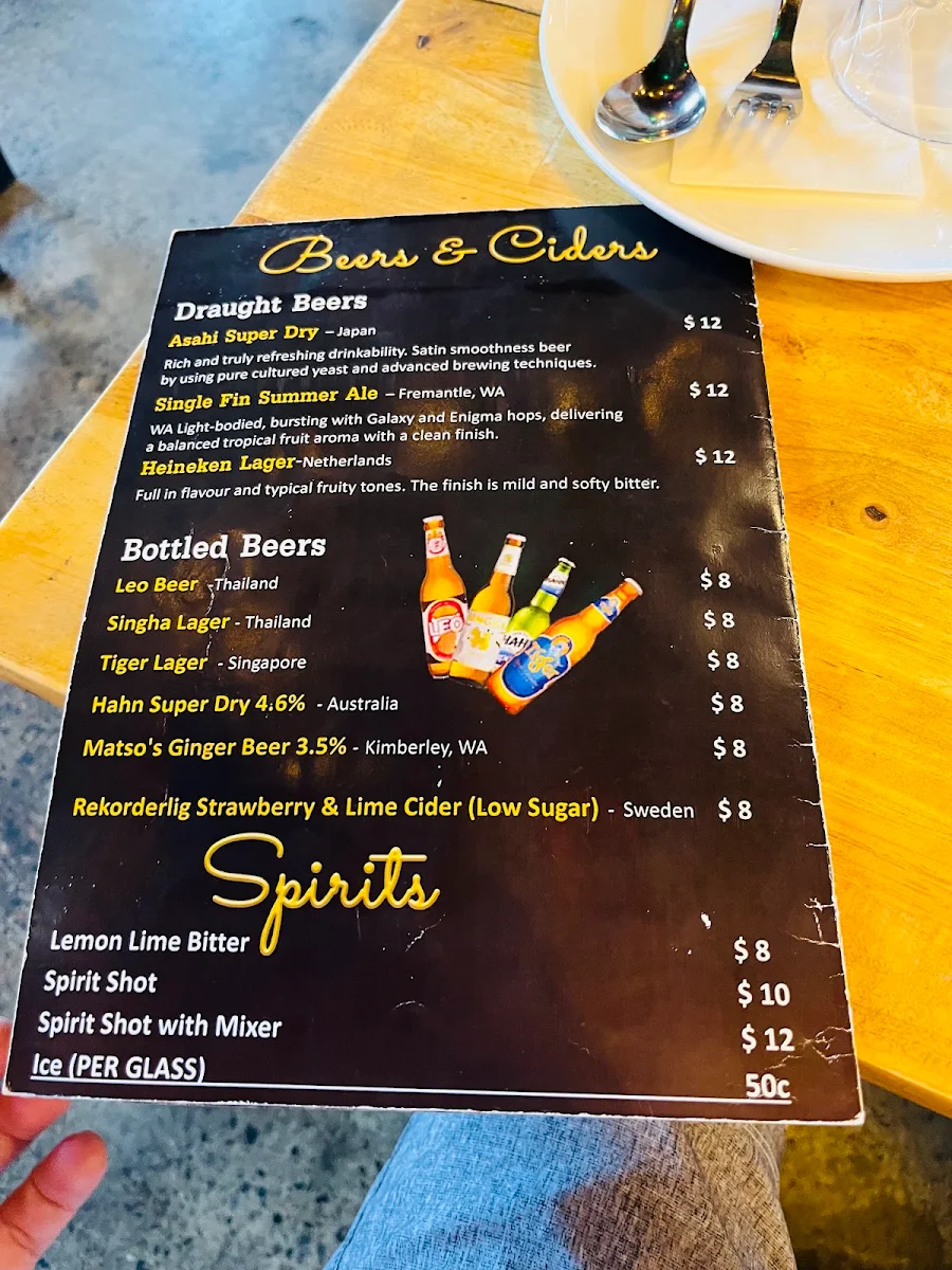 Menu, Bangkok Street Thai Bistro