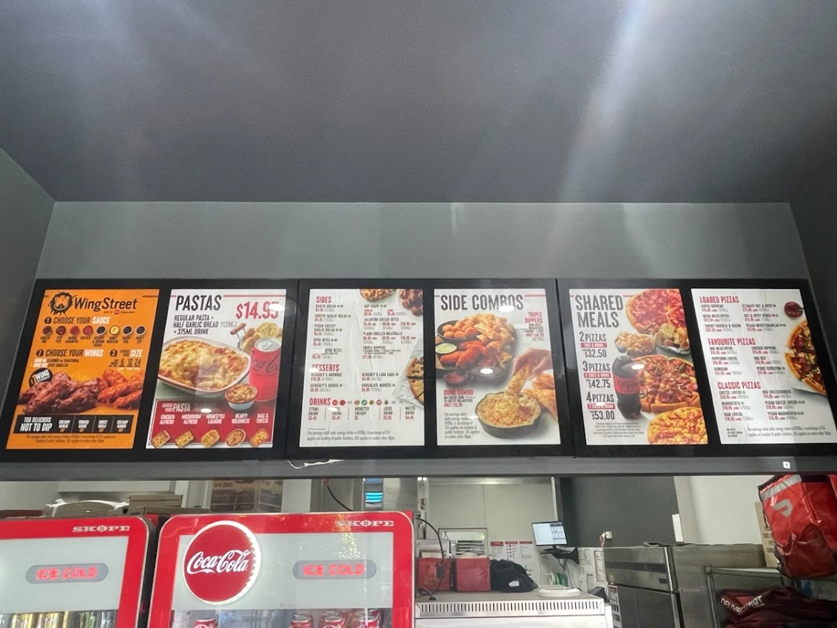 Menu, Pizza Hut Marrickville