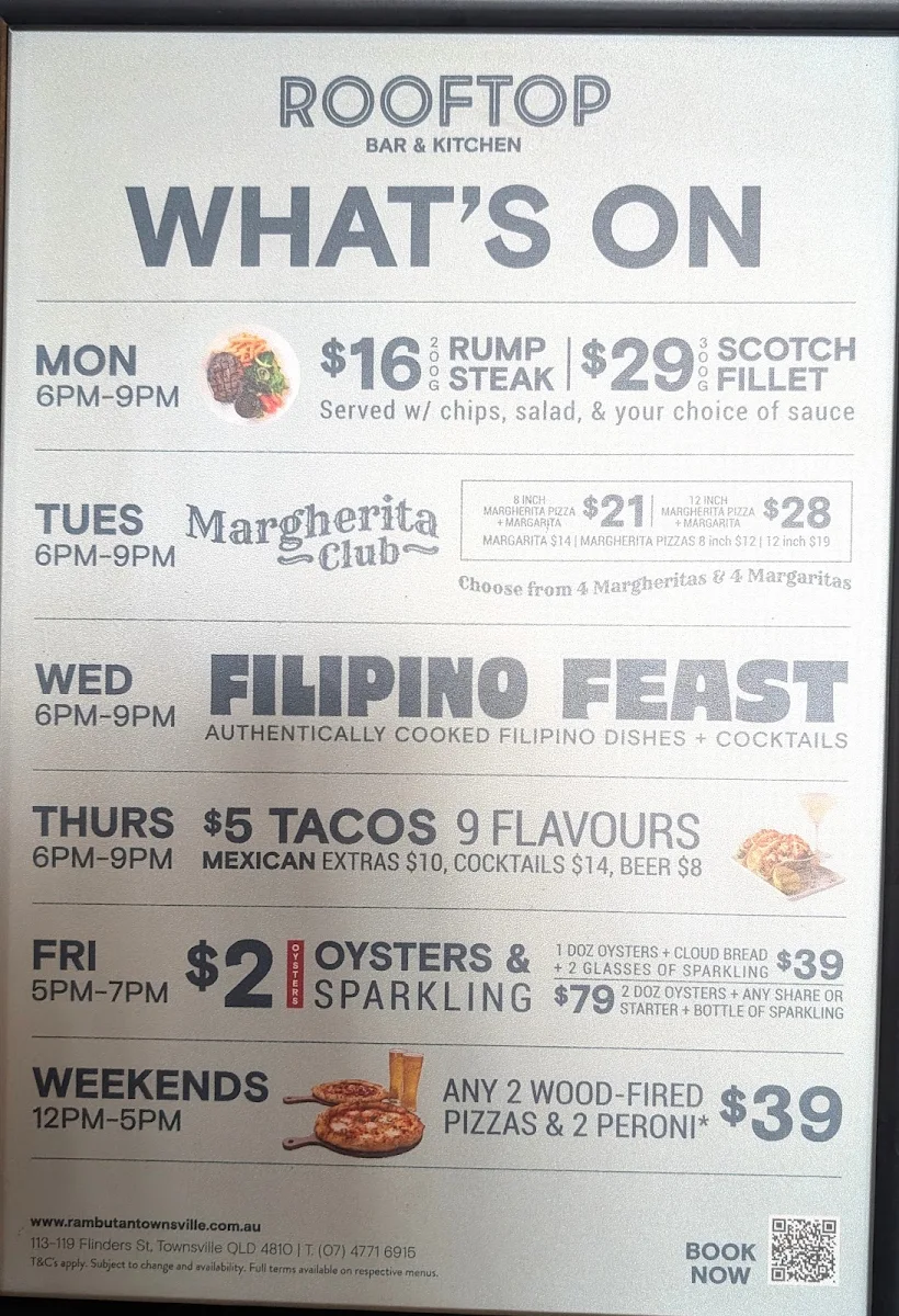 Menu, Armati's Wood-Fired Pizzas
