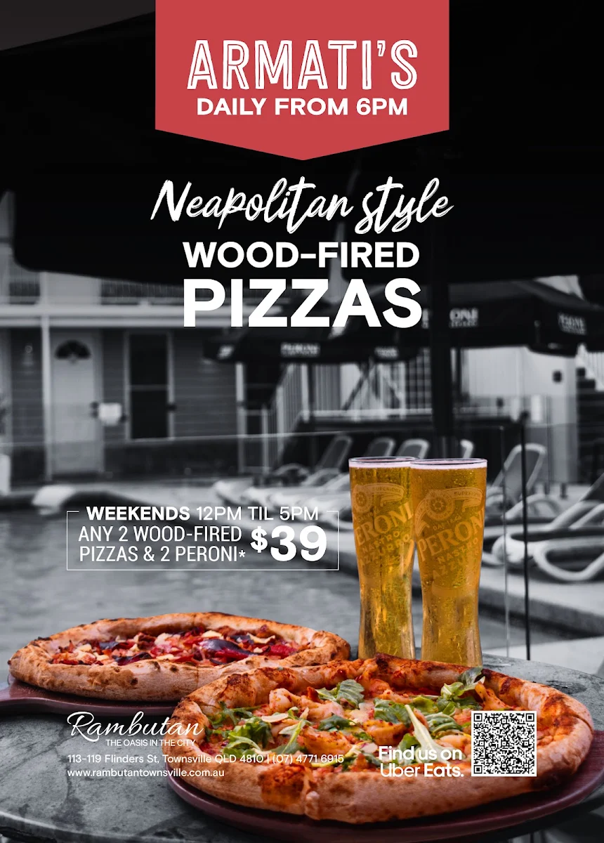 Menu, Armati's Wood-Fired Pizzas