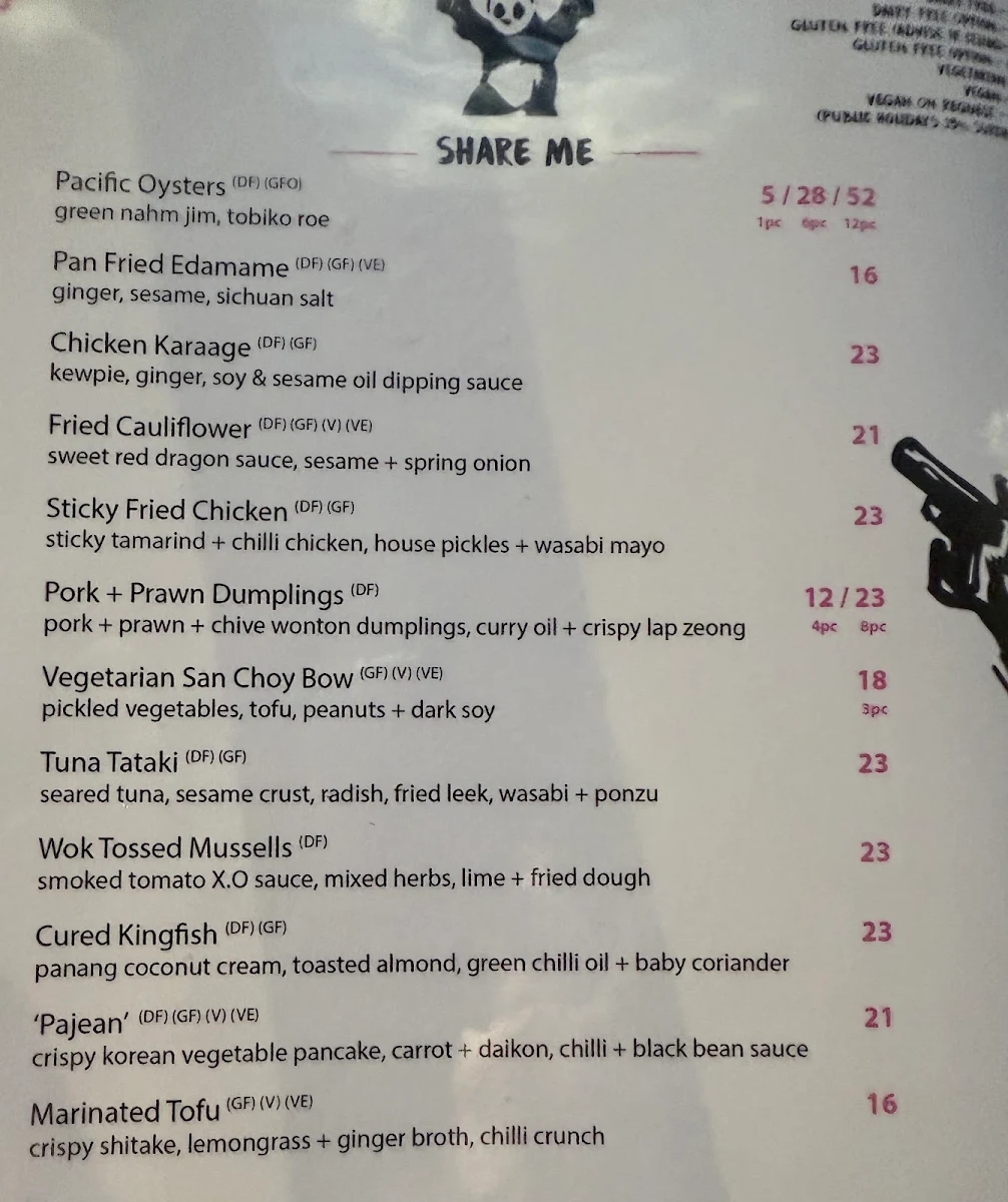 Menu, Din Dins
