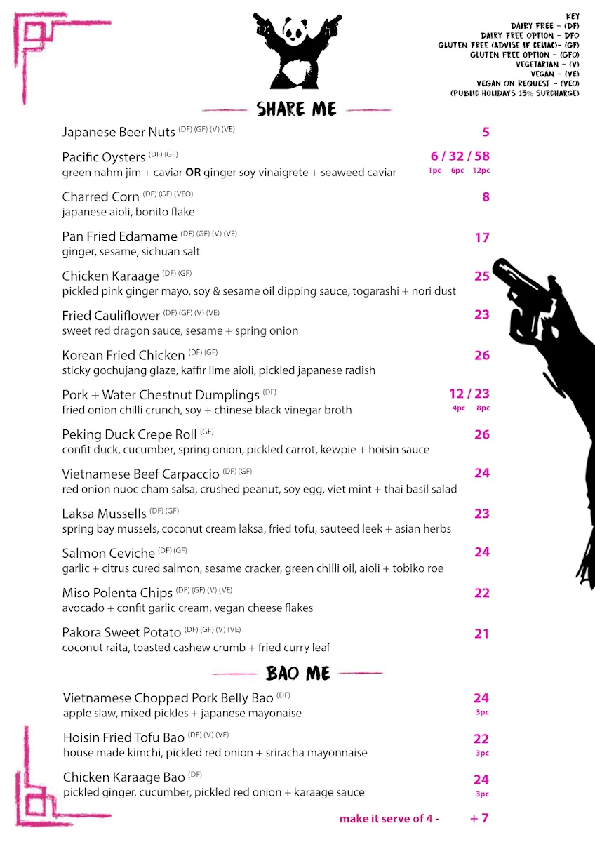 Menu, Din Dins