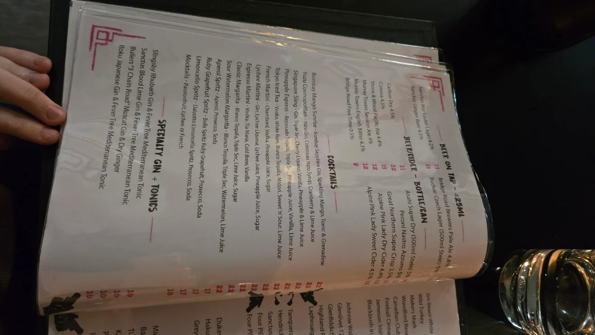 Menu, Din Dins