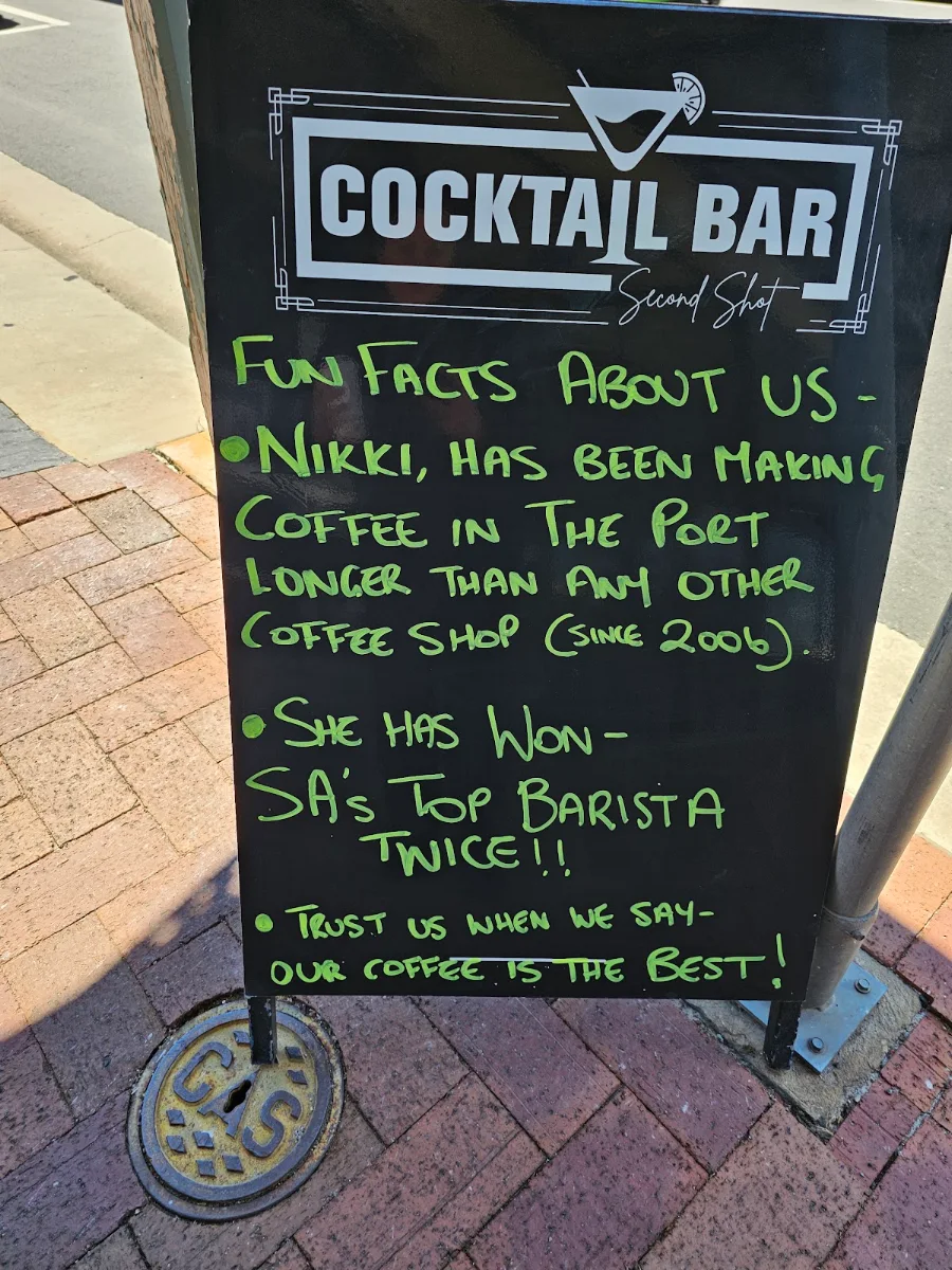Menu, Second Shot Espresso Bar