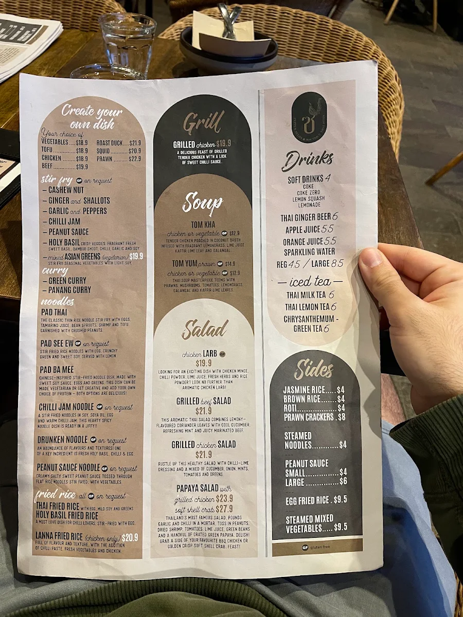 Menu, Pepper Seeds Balmain