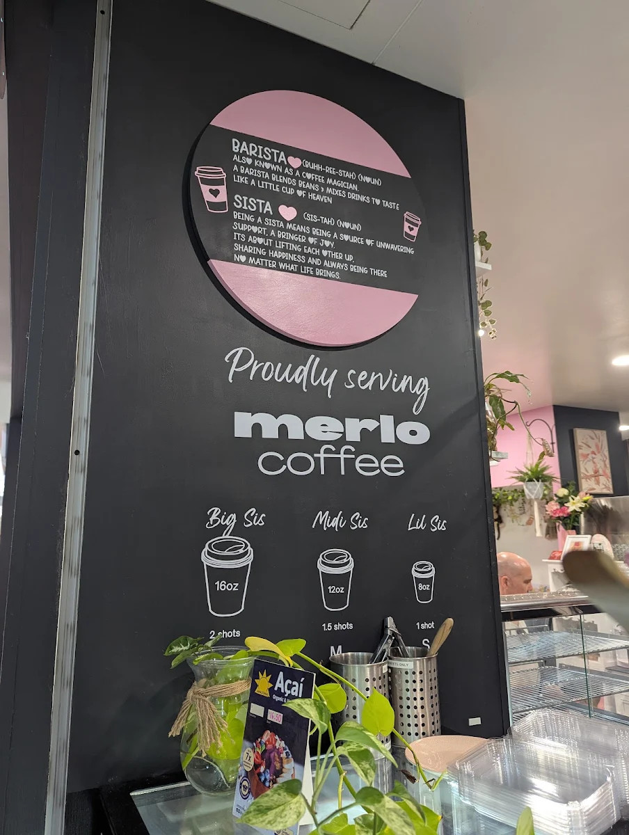 Menu, Barista Sistas Cafe