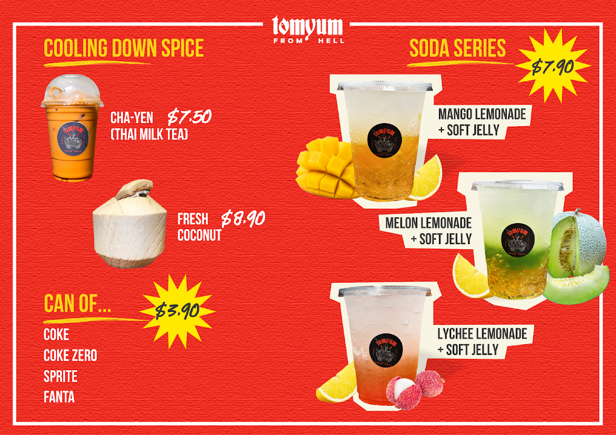 Menu, Tom yum from hell Barangaroo