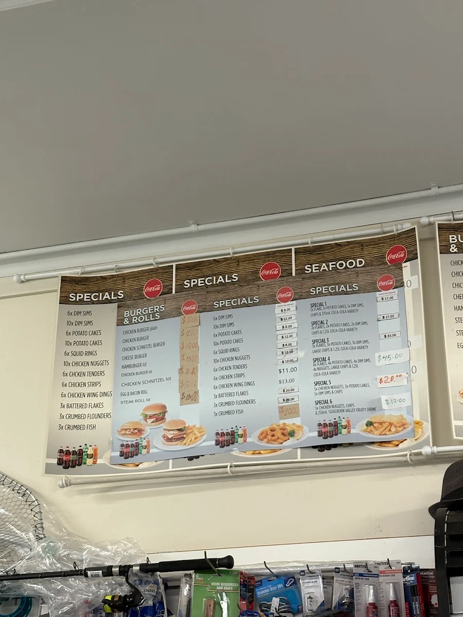 Menu, The Opossum Bay Store