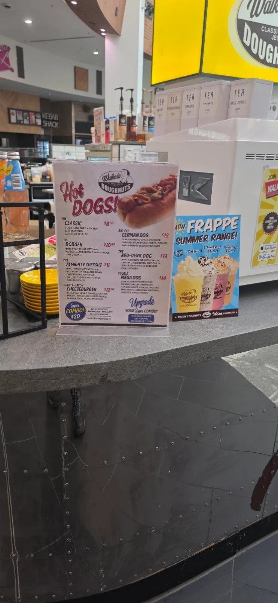 Menu, Walker's Doughnuts Highpoint