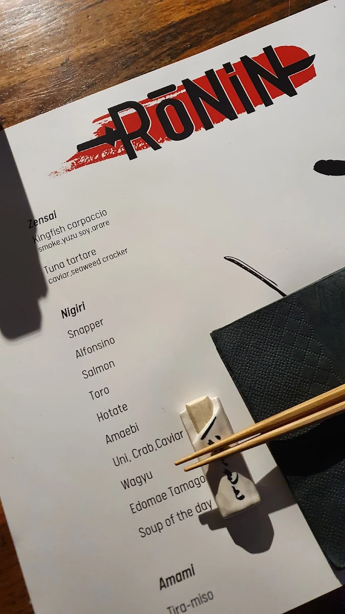 Menu, Rōnin ōmakase