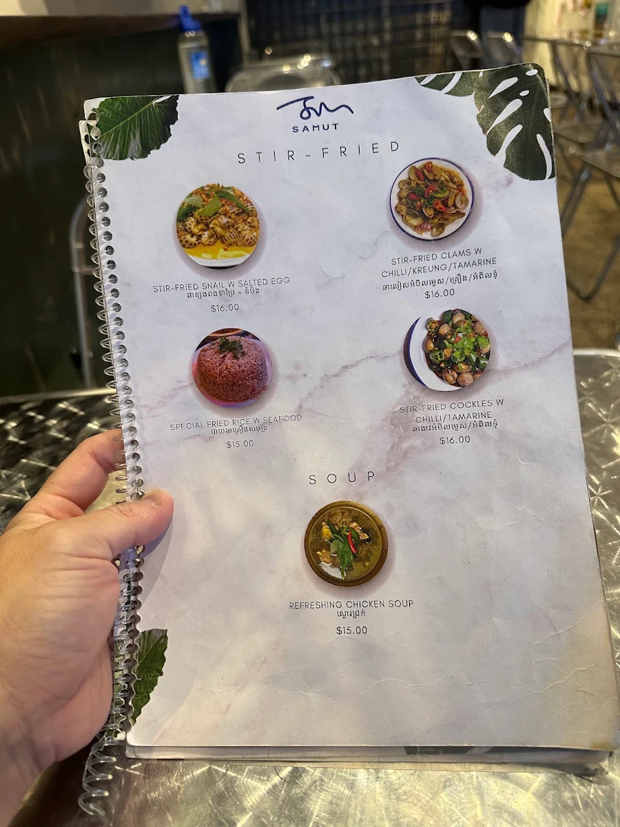 Menu, Samut