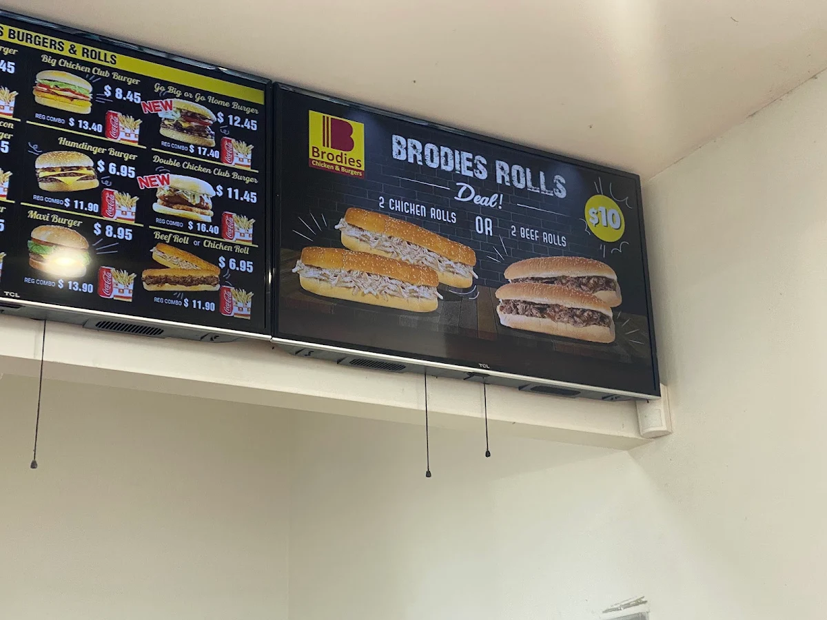 Menu, Brodies Chicken & Burgers Waterford West