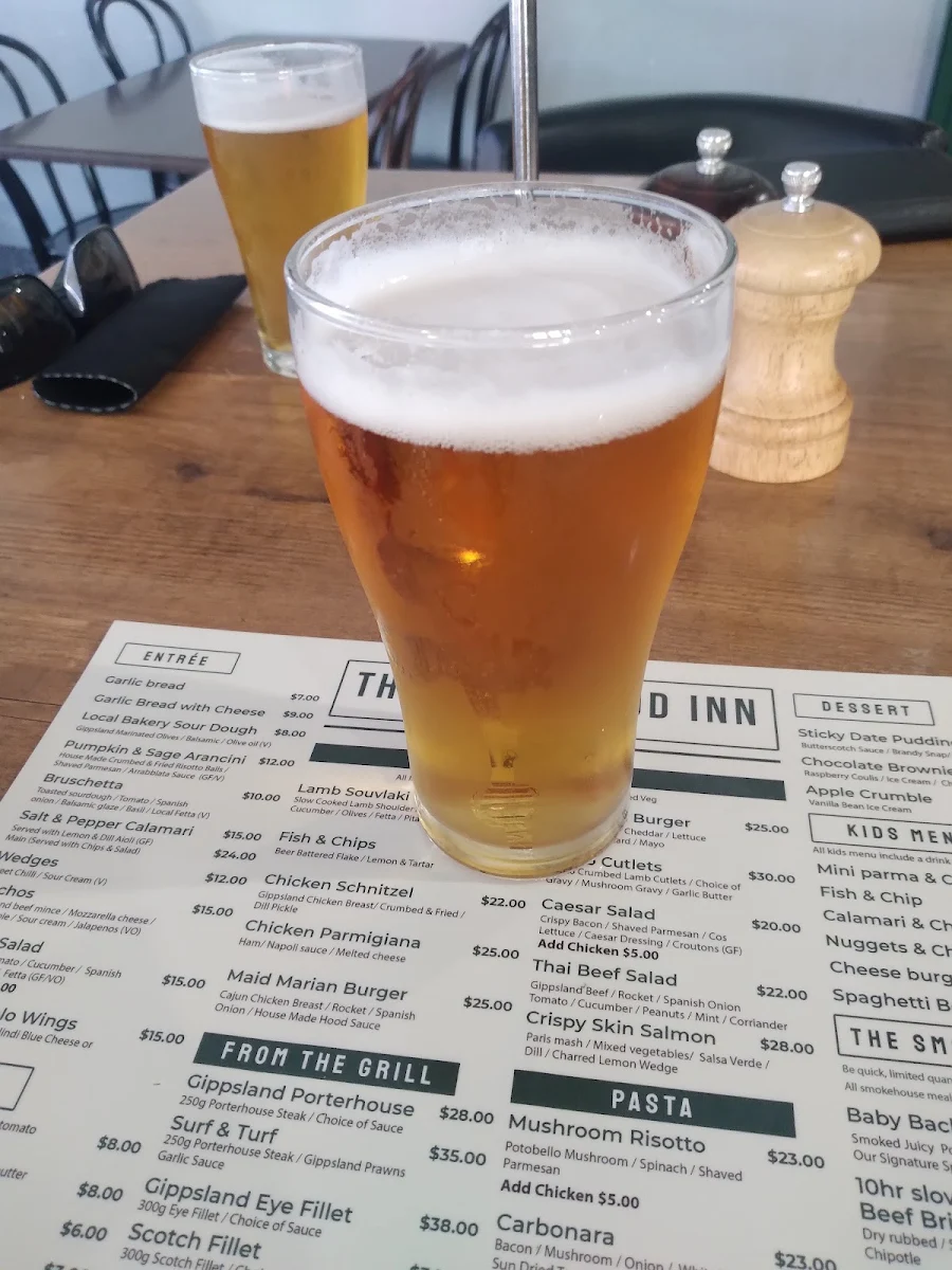 Menu, The Robin Hood Inn