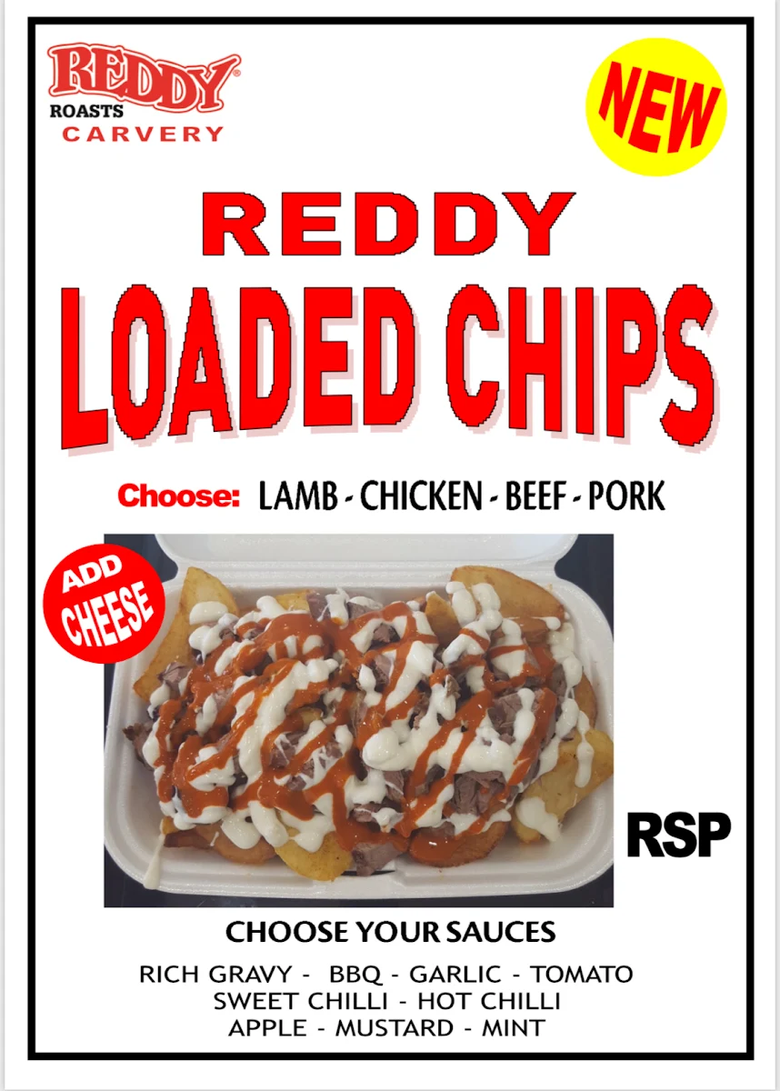 Menu, Reddy Roasts Carvery Pakenham