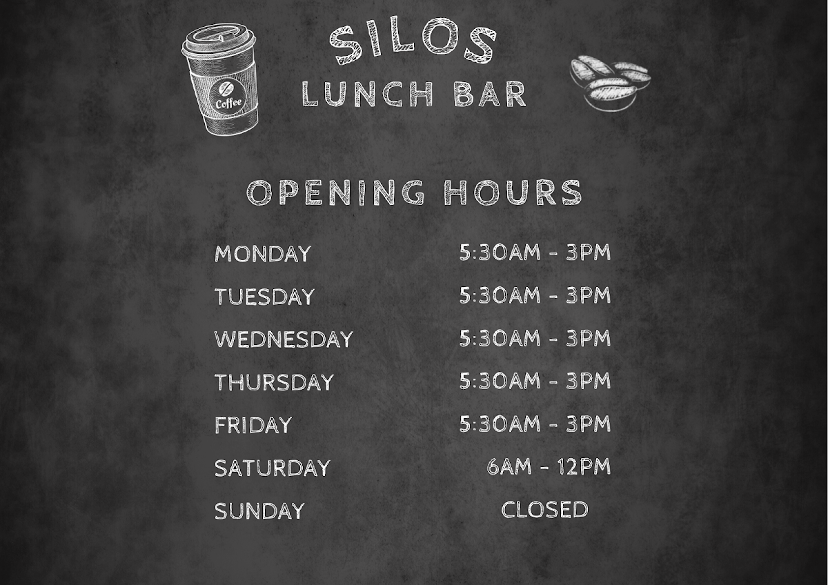 Menu, Silos Lunch Bar