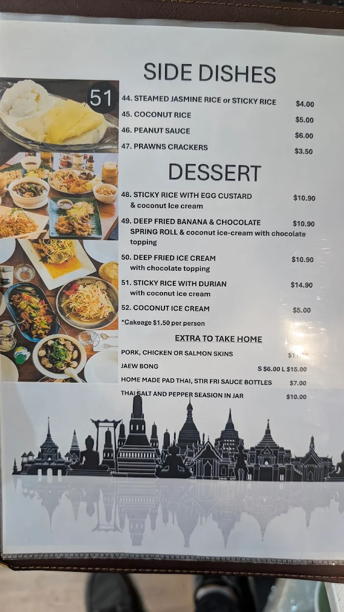 Menu, Green Papaya Thai Restaurant