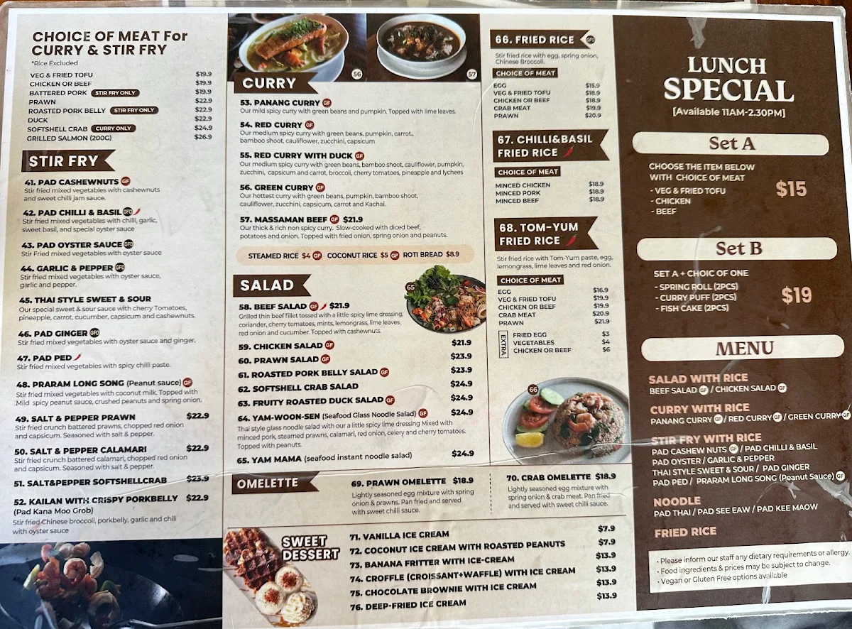 Menu, See Thai