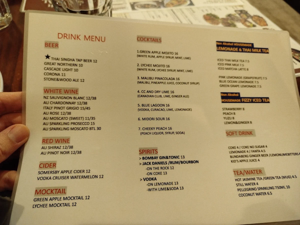 Menu, See Thai