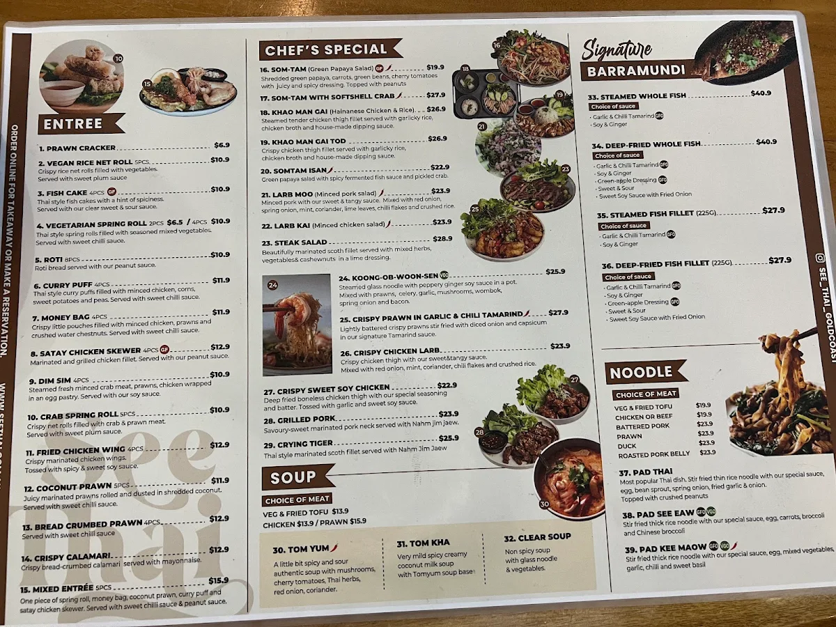 Menu, See Thai
