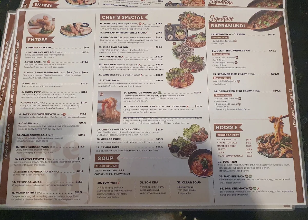 Menu, See Thai