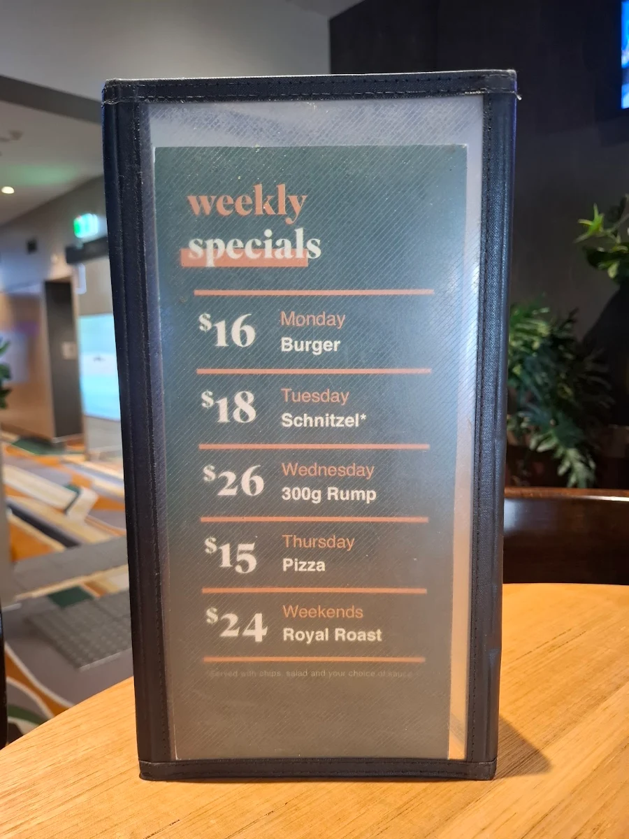 Menu, Royal Exchange Hotel