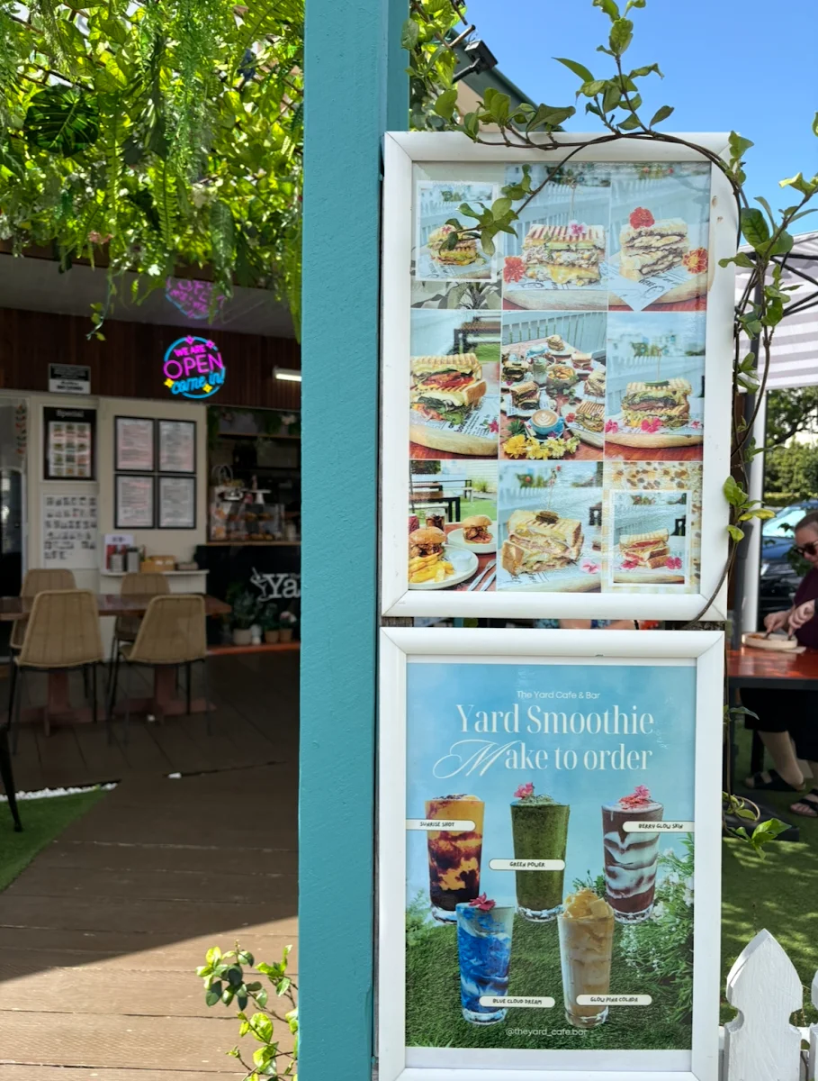 Menu, The Yard Cafe & Bar