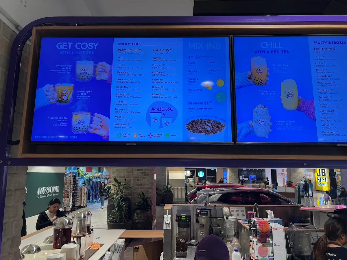 Menu, Chatime Hurstville Westfield