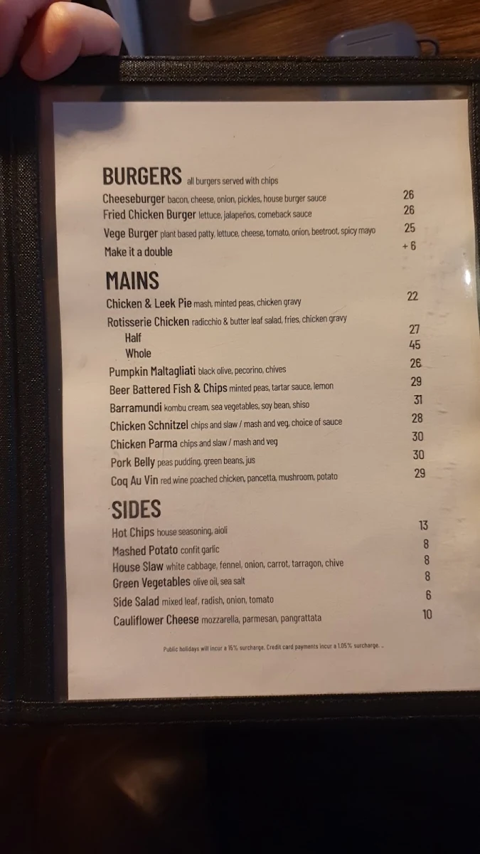 Menu, The DOG