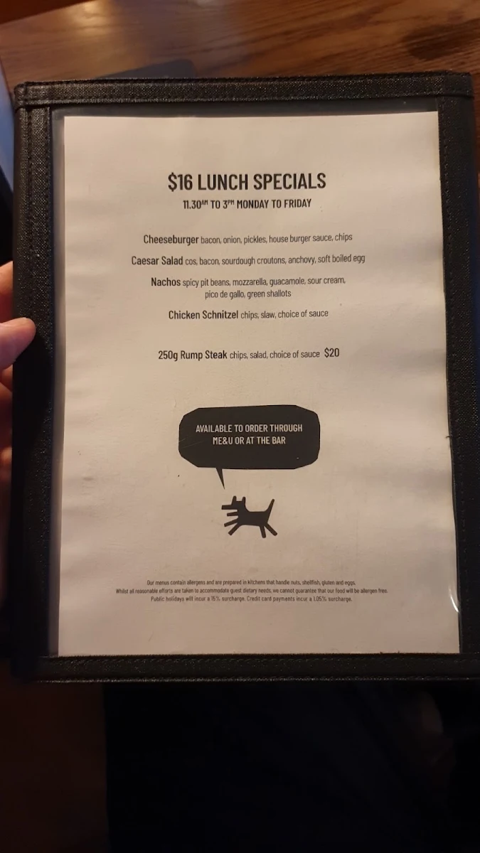 Menu, The DOG
