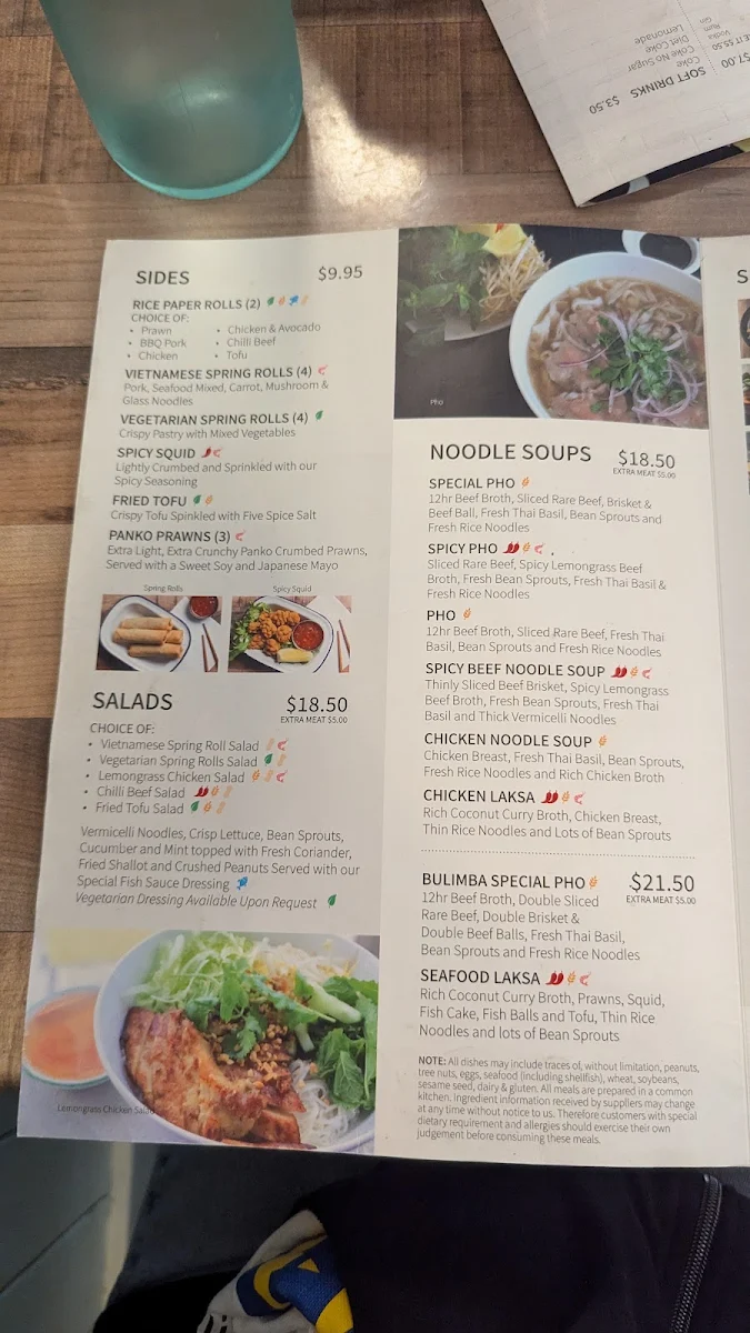 Menu, Vietnamese Mint