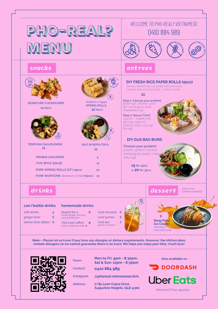 Menu, Pho-Real? Vietnamese