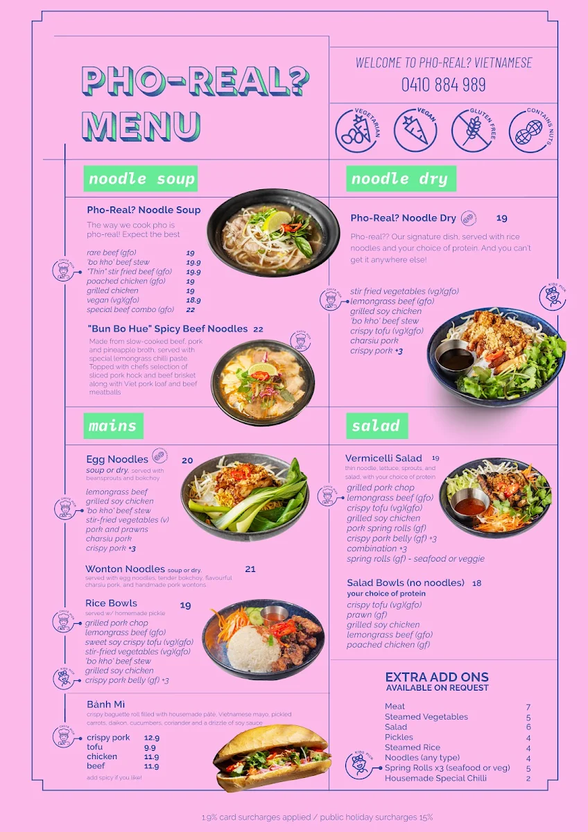 Menu, Pho-Real? Vietnamese