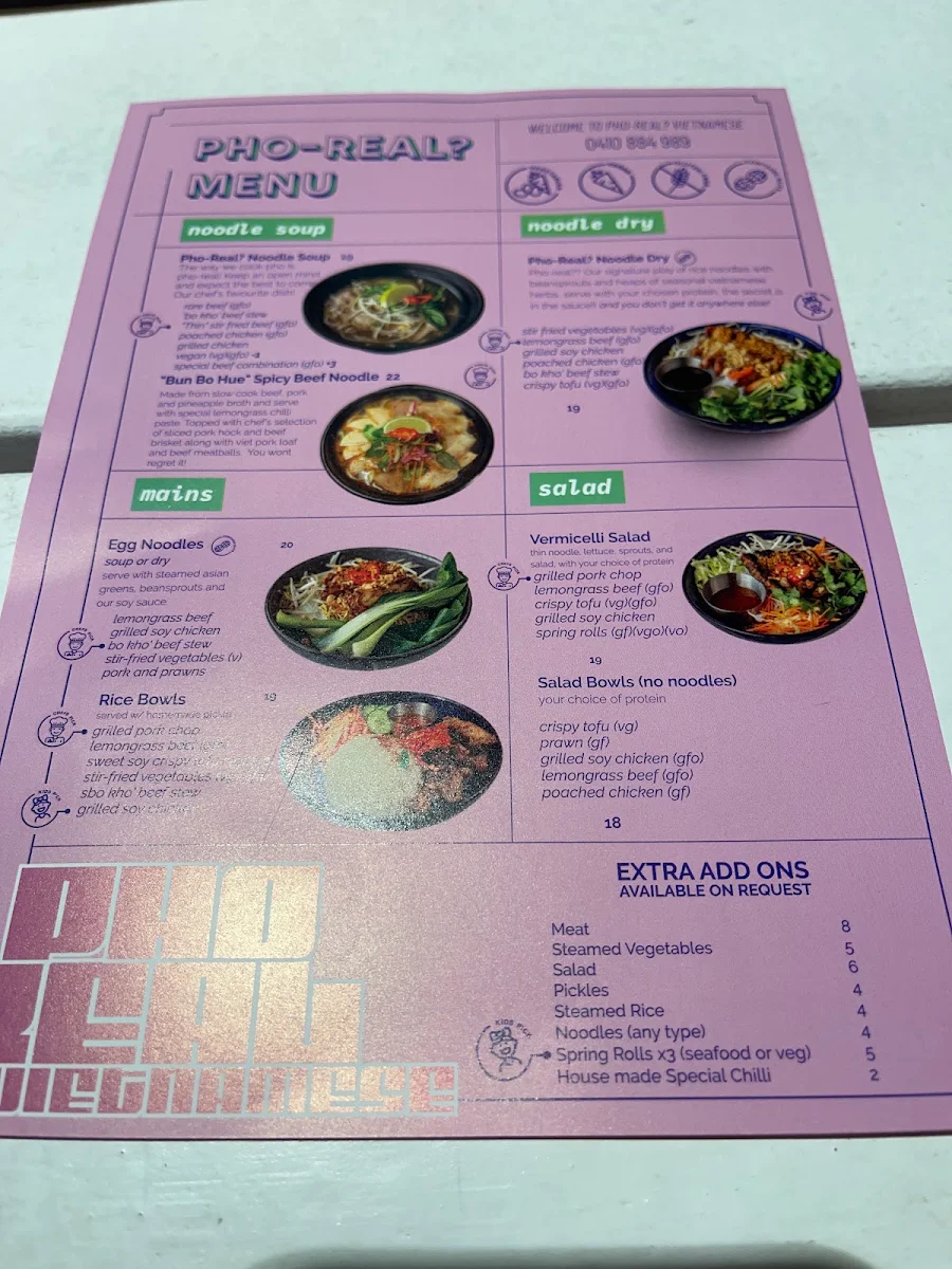 Menu, Pho-Real? Vietnamese