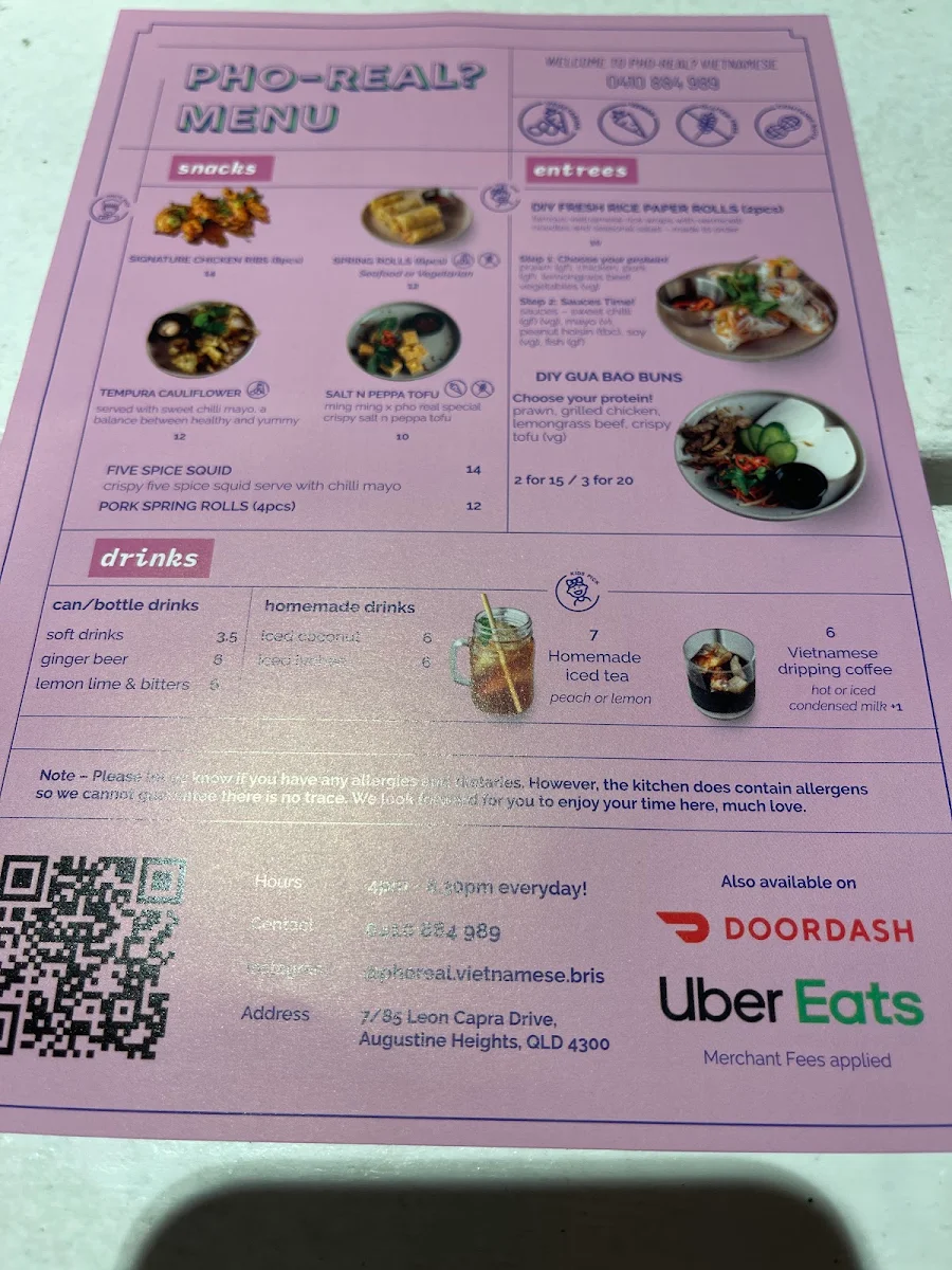 Menu, Pho-Real? Vietnamese