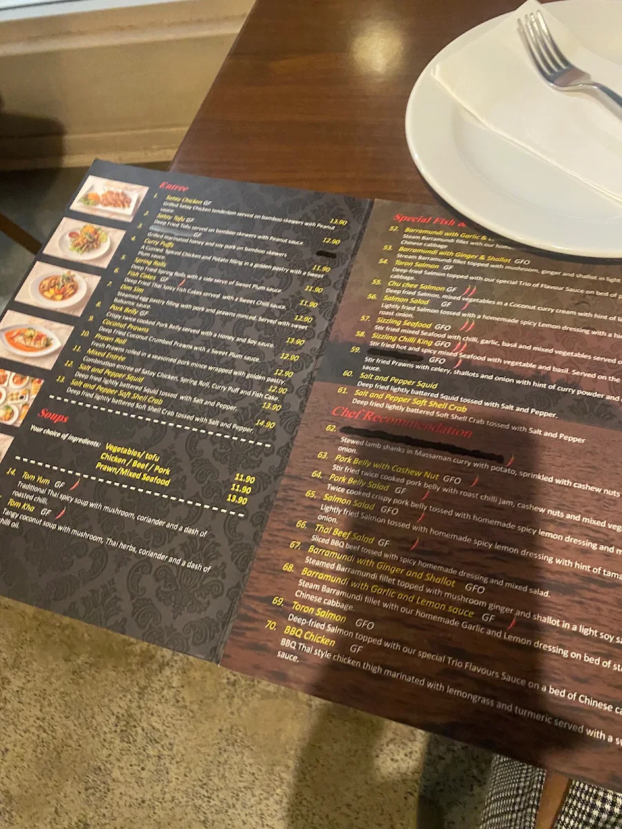 Menu, Maysa Thai
