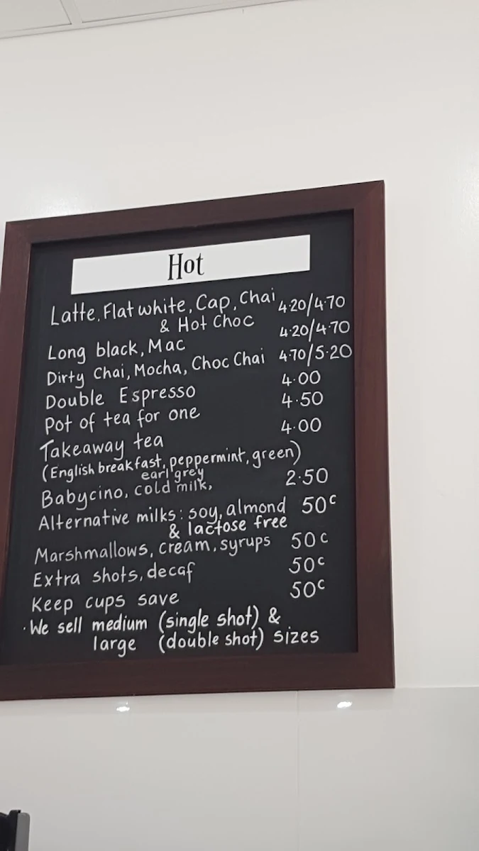 Menu, Magpie Coffee Cafe