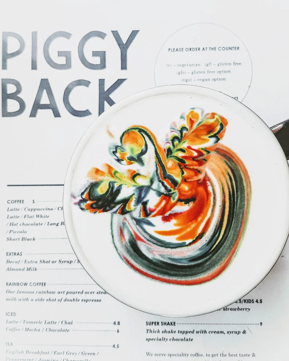 Menu, Piggy Back Cafe