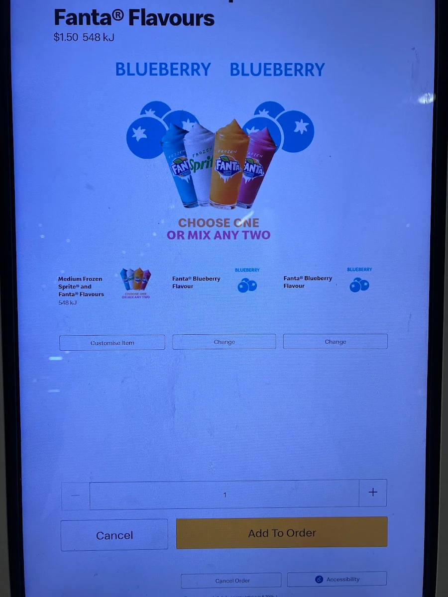 Menu, McDonald's Robina Central
