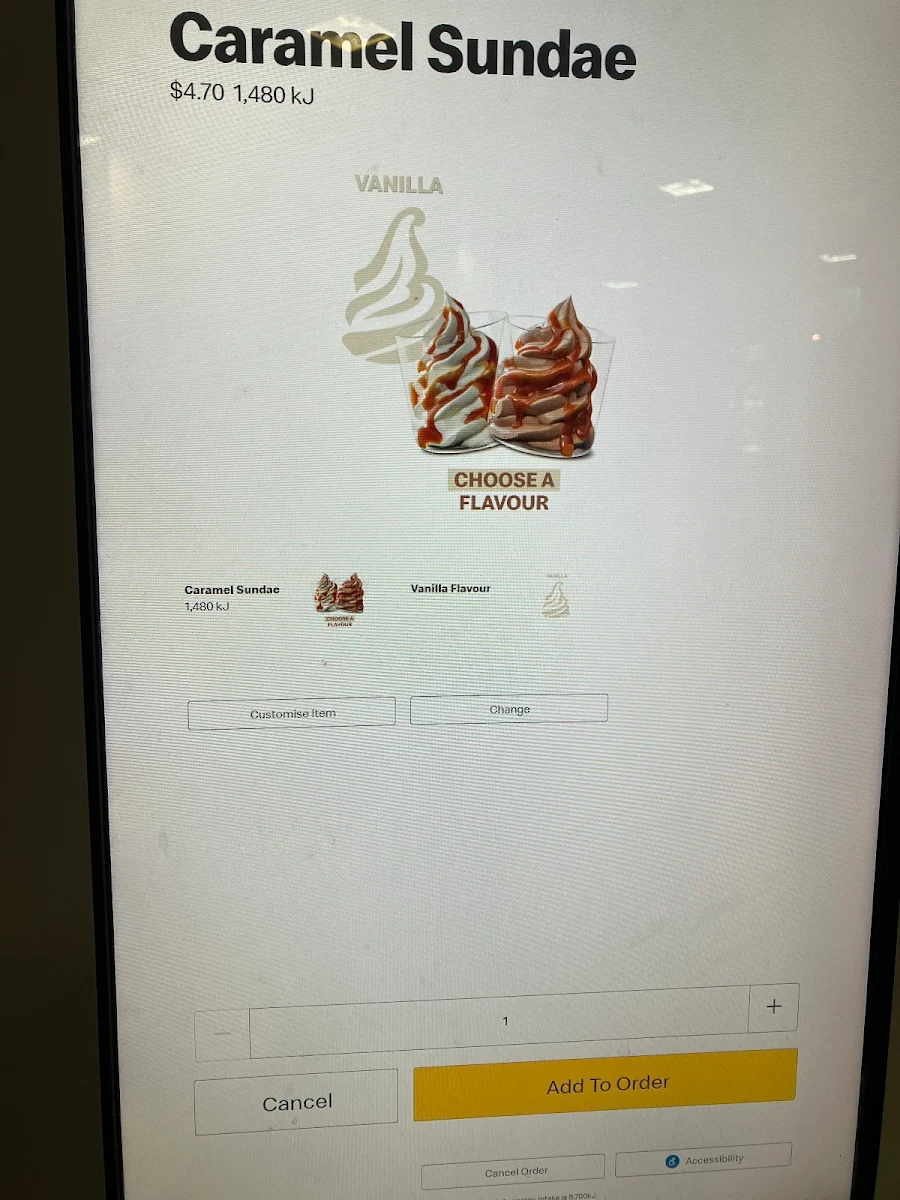 Menu, McDonald's Robina Central